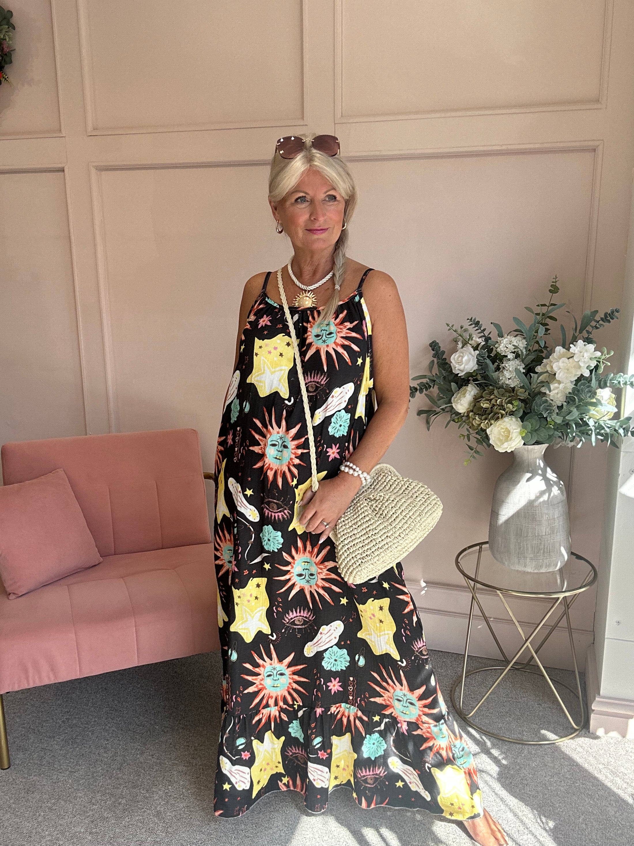 Escape To The seaside Sundress - Black/Mix - Wardrobe By Simone