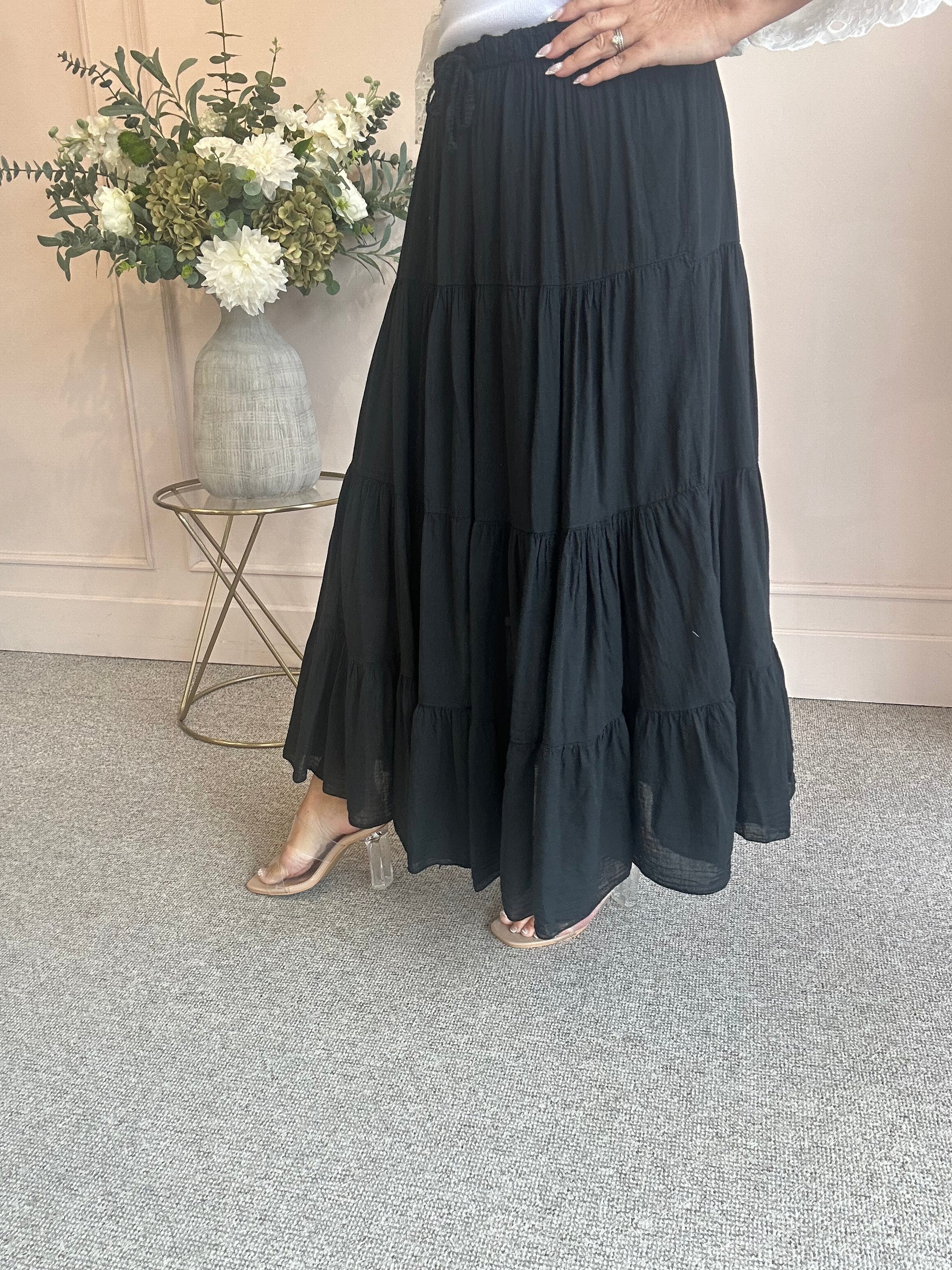 Gypsy Maxi Skirt - Black - Wardrobe By Simone