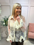 Load image into Gallery viewer, Pure Romance Rose Frill Blouse - Cream

