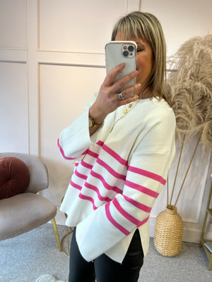 Stripe Jumper - Pink - Wardrobe By Simone