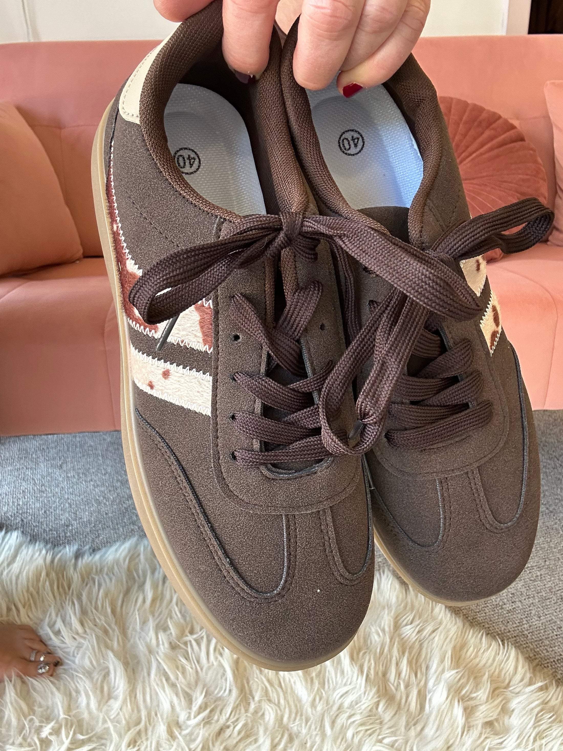Trainer - Brown/Cowprint