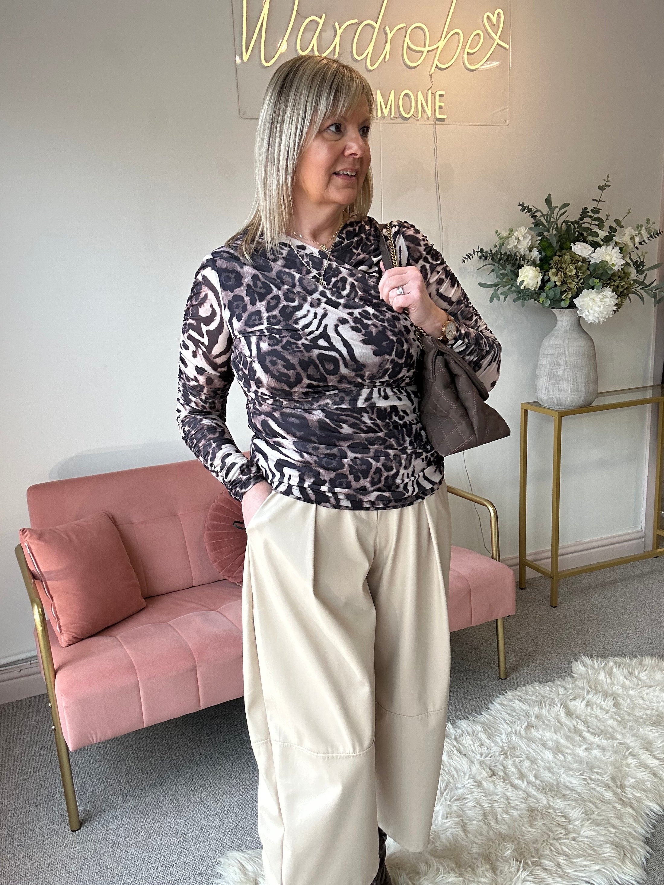 Cross Over Top - Leopard