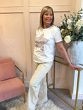 Load image into Gallery viewer, Itsy Bitsy Floral Star T-Shirt - White - Wardrobe By Simone
