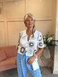 Load image into Gallery viewer, Polka Dot Tie Belt Pant - Cornflower Blue/White - Wardrobe By Simone
