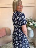 Load image into Gallery viewer, White Floral Maxi Dress - Navy/White - Wardrobe By Simone
