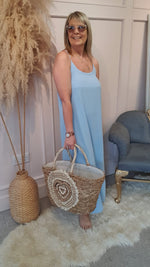Strappy Maxi Sundress - Pale Blue - Wardrobe By Simone