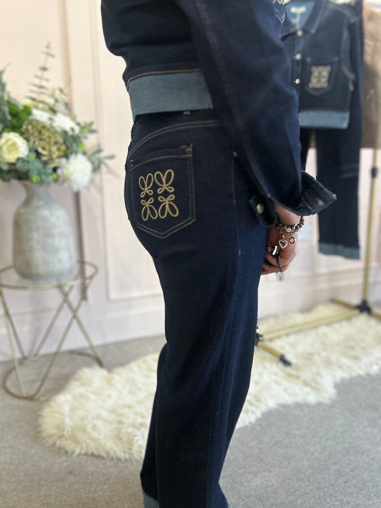 Wide Cuffed Jean - Indigo Denim