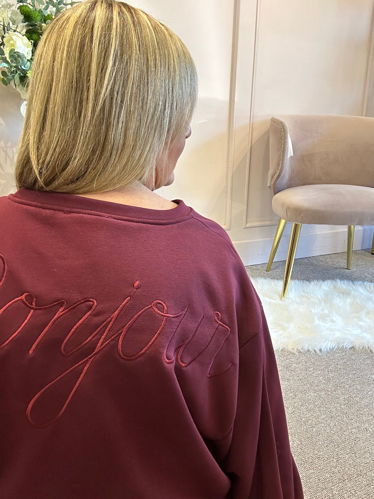 Bonjour Sweatshirt  - Damson
