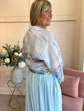 Load image into Gallery viewer, Santorini In Bloom Zip Jacket - Ice Blue/Blue
