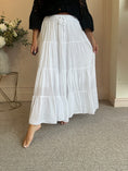 Load image into Gallery viewer, Gypsy Maxi Skirt - White - Wardrobe By Simone
