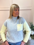 Load image into Gallery viewer, Turtle Neck Jumper -Grey/Lemon

