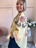 Load image into Gallery viewer, Cascading Floral Print Shirt  - Yellow/MIx - Wardrobe By Simone
