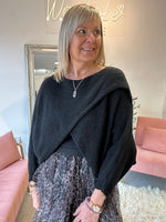 Crossover Layered Jumper - Black