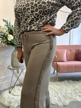 Load image into Gallery viewer, Plait Braid Detail Lounge Pant - Taupe
