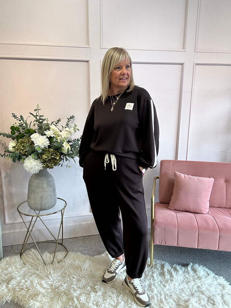 Little Smile Sweatshirt  - Chocolate - Wardrobe By Simone