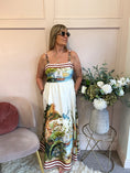 Load image into Gallery viewer, Lost In Paradise Maxi Dress - Cream/Green - Wardrobe By Simone
