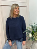Load image into Gallery viewer, Lace Edge Jumper - Navy
