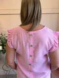 Load image into Gallery viewer, Frill Cap Sleeved Top  - Dusky PInk - Wardrobe By Simone
