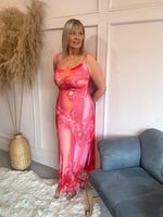 Orchid Bloom Maxi Sundress - Coral