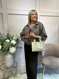 Load image into Gallery viewer, Suedette Zipped Jacket - Taupe
