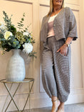Load image into Gallery viewer, Gingham Little Jacket & Pants Set - Brown/White
