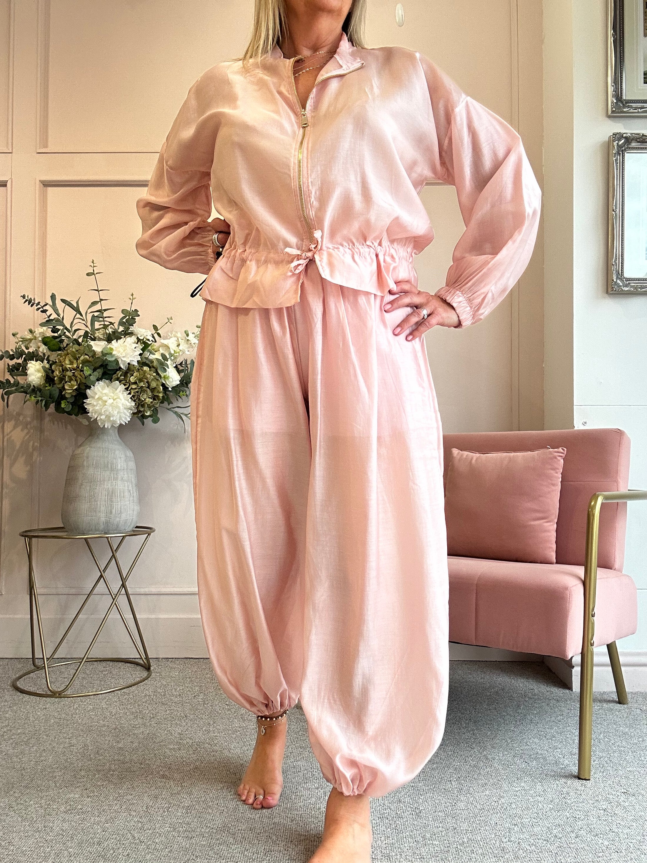 Lightweight Barrel Pant - Pink