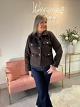 Load image into Gallery viewer, Stylish Teddy Boucle Pearl Jacket - Brown
