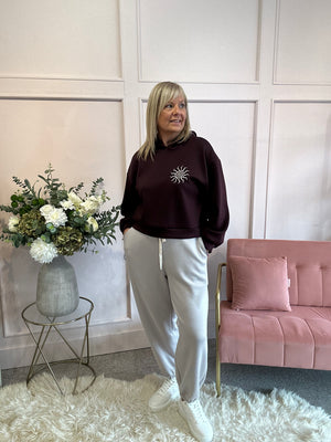 Little Sundial Hoody  - Aubergine - Wardrobe By Simone