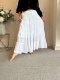 Load image into Gallery viewer, Gypsy Maxi Skirt - White - Wardrobe By Simone
