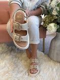 Load image into Gallery viewer, Slone Buckle & Weave Sandal - Cream

