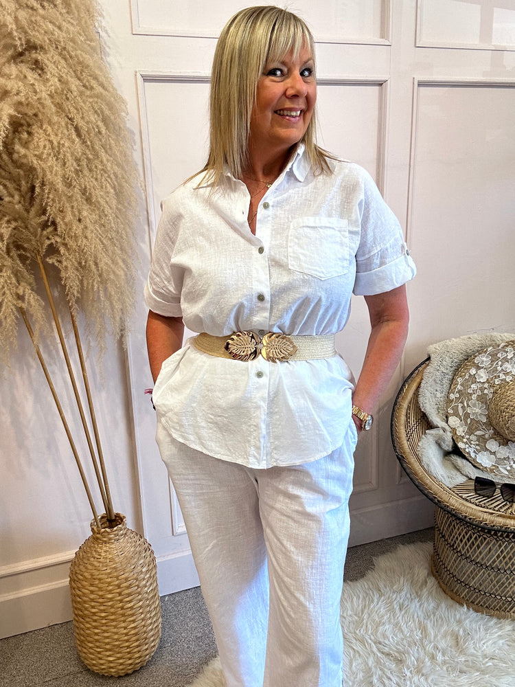 Linen & Cotton Shirt - White