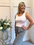 Load image into Gallery viewer, Scalloped Edged Vest Top - Pale Pink
