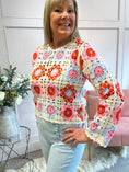 Load image into Gallery viewer, Crochet Jumper - Pink/Blue/Cream - Wardrobe By Simone
