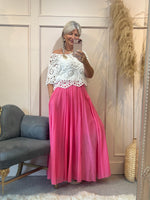 Floaty Maxi skirt - Bright Pink