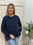 Load image into Gallery viewer, Lace Edge Jumper - Navy
