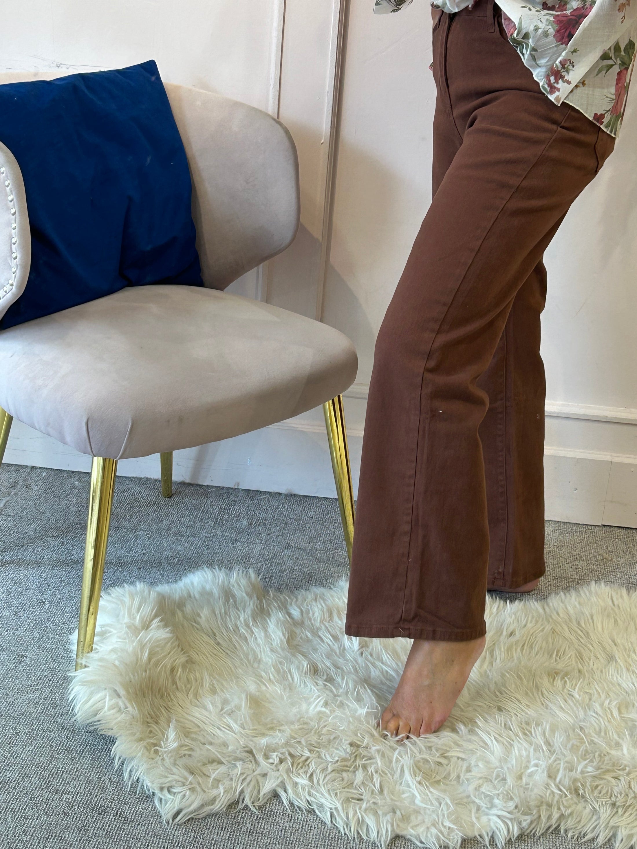 Voggo straight leg jeans - Brown - Wardrobe By Simone