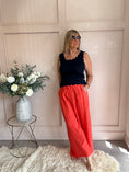 Load image into Gallery viewer, Scalloped Edged Vest Top - Navy - Wardrobe By Simone

