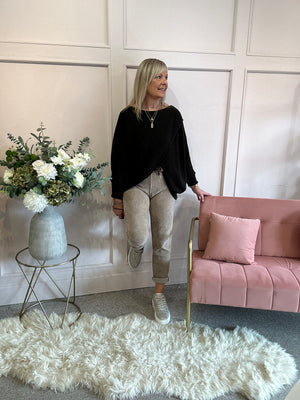Crossed layered Jumper - Chocolate