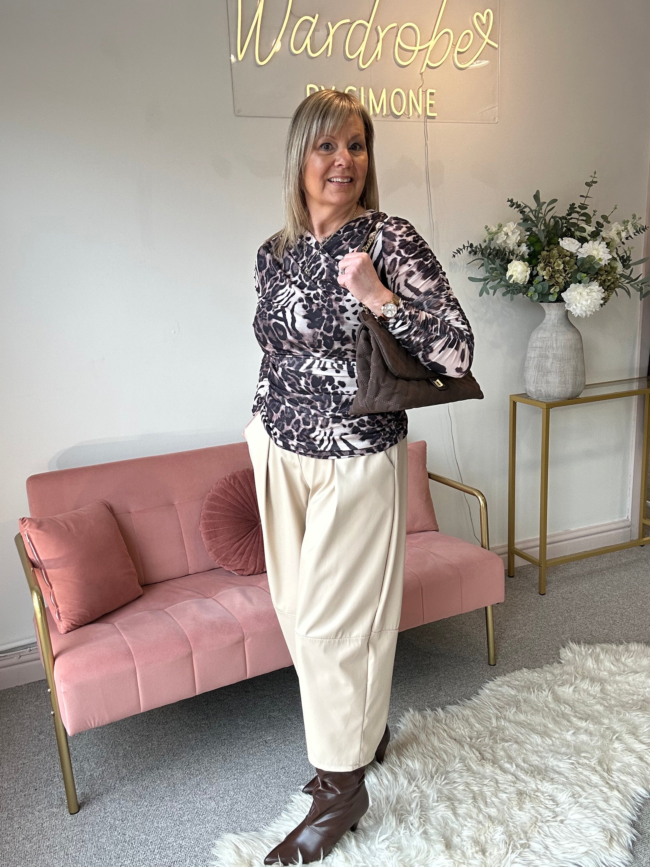 Cross Over Top - Leopard