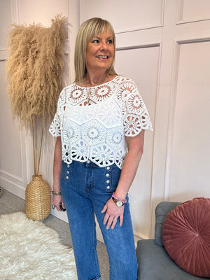 Crochet Little Top - White