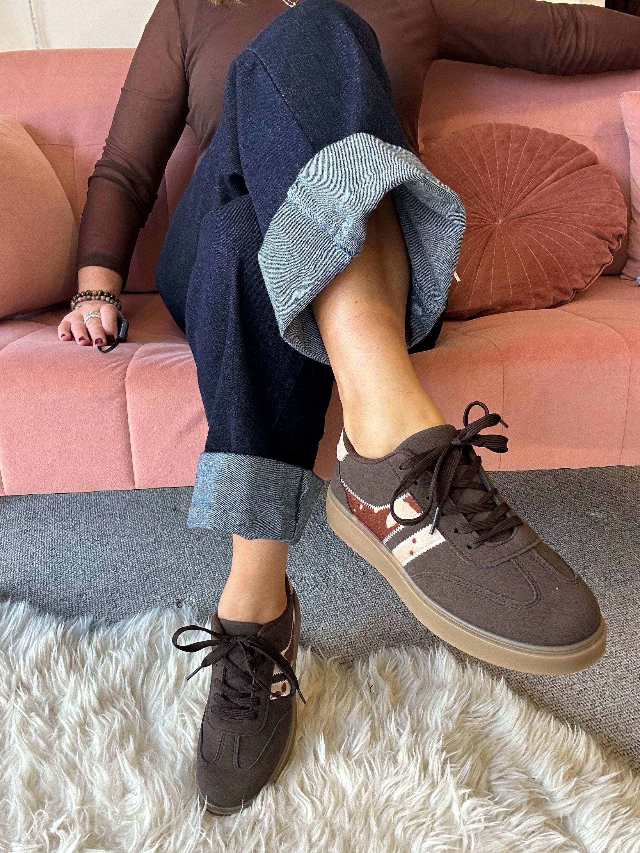 Trainer - Brown/Cowprint