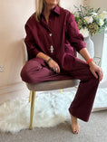 Load image into Gallery viewer, Jewel Button Shirt - Burgundy
