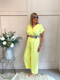 Load image into Gallery viewer, V Neck Jumpuit - Yellow One Size
