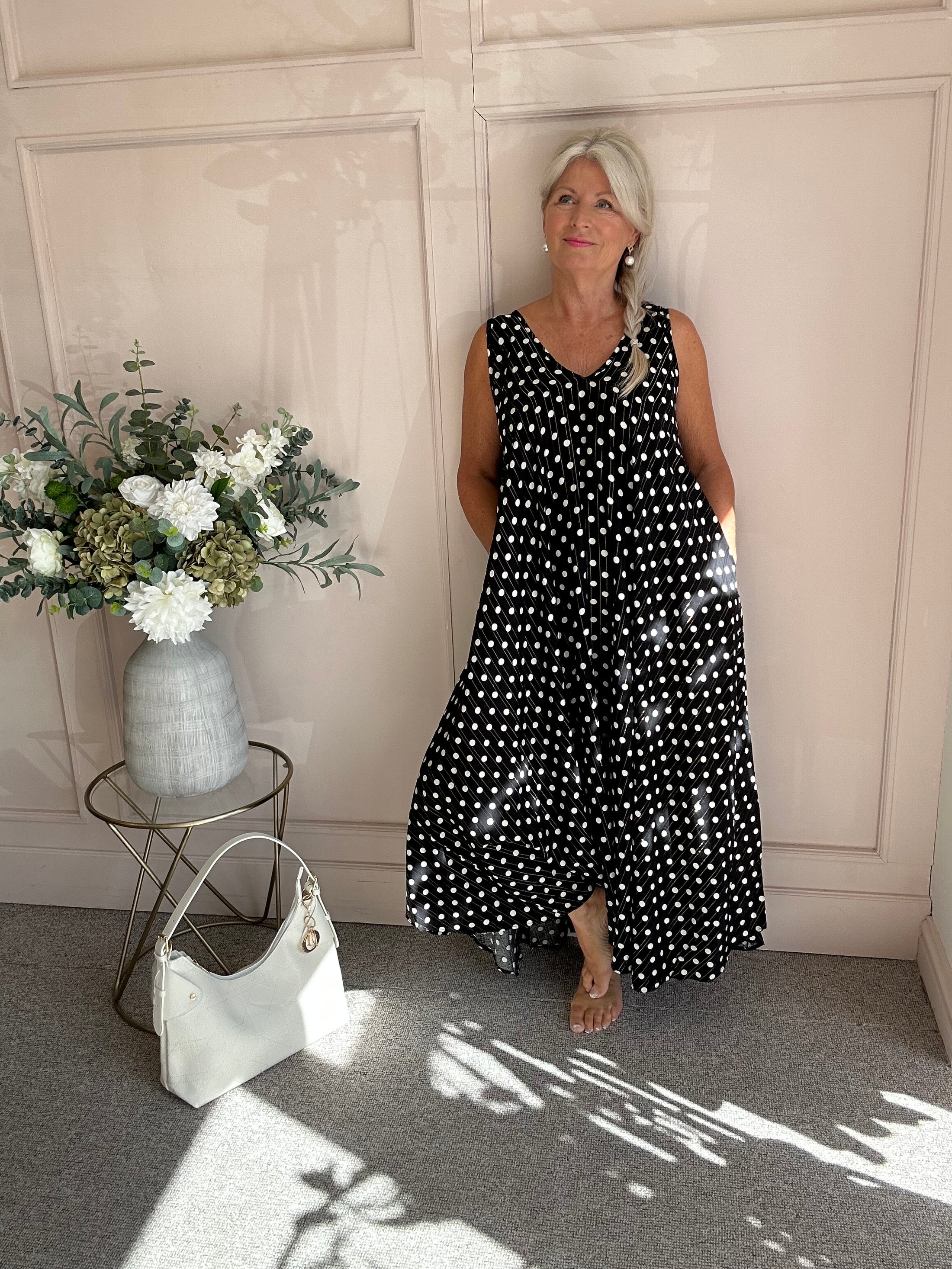Polka Dot With Gold Shimmer - Black/White - Wardrobe By Simone