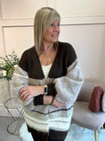 Load image into Gallery viewer, Striped Cardigan - Browns
