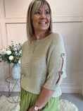 Load image into Gallery viewer, 3 Gold Button Thread Jumper - Gold - Wardrobe By Simone
