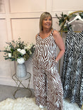 Load image into Gallery viewer, Zebra Jumpsuit - Brown/Cream - Wardrobe By Simone
