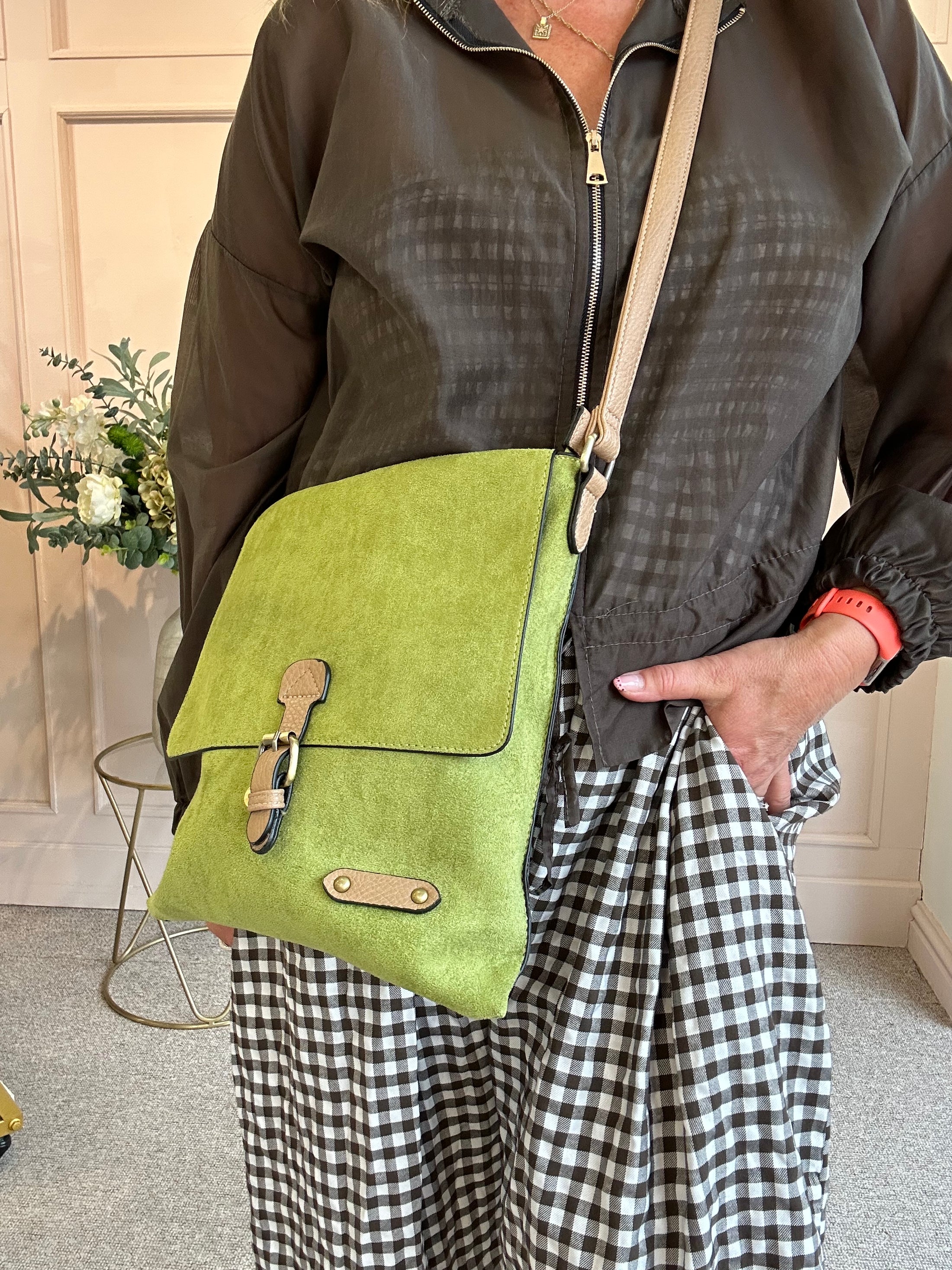 Cross over handbag - Olive Green
