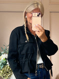 Load image into Gallery viewer, Pull Tie Suedette Jacket - Black

