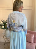 Load image into Gallery viewer, Santorini In Bloom Zip Jacket - Ice Blue/Blue
